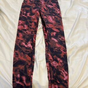 lululemon athletica Pink and Black Leggings
